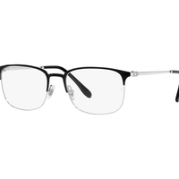 雷朋（RayBan）光学镜架商务方形文艺百搭枕形男女款近视眼镜框0RX6494可 2861 黑色配银色镜框 56