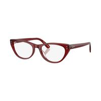  Ray-Ban/雷朋 方形板材 近视眼镜镜框  8464波尔多红镜框54mm
