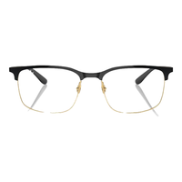 雷朋（RayBan）光学镜架金属男女款方形文艺近视眼镜框0RX6518 2890黑色配金色镜框 尺寸55