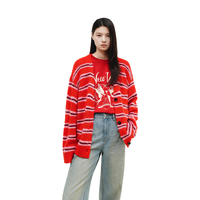  MO&Co./摩安珂 撞色条纹 女士针织开衫