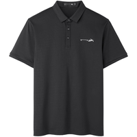 HLA海澜之家短袖男25山不在高系列凉感短袖男夏季HNTPW2J036A 黑色3F S 165/84A 113~124斤