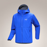 始祖鸟(ARC'TERYX)Gamma MX 男款防风防水冲锋衣保暖连帽软壳夹克 蓝色 Vitality M