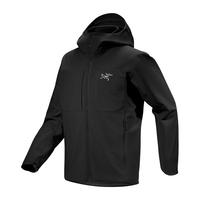 始祖鸟(ARC'TERYX)Gamma MX 男款防风防水冲锋衣保暖连帽软壳夹克 黑色 S