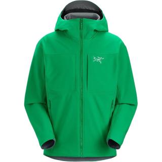 始祖鸟（ARC'TERYX）Gamma MX 男款防风防水冲锋衣保暖连帽软壳夹克 绿色/Jungle L