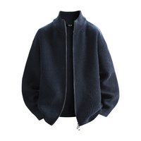 5厘米 男士美式立领开衫毛衣 5CMKNMNB60160