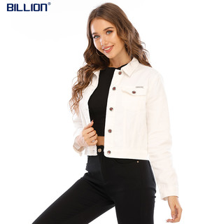 BILLION 休闲牛仔外套 白色 XL