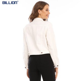 BILLION 休闲牛仔外套 白色 XL