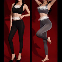 霏慕 情趣瑜伽裤 拉链隐形款