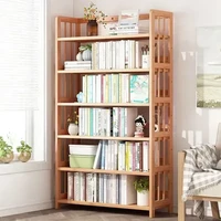 OLOEY 楠竹书架落地书柜置物架收纳柜储物柜