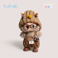 泡泡玛特马卡龙拉布布娃衣搪胶盲盒毛绒挂件17cmlabubu娃衣衣服