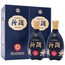 汾酒 匠心 清香型白酒 送礼 宴请聚会白酒 53度 500mL 2瓶 匠心16 双瓶装 汾16