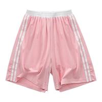 LULUIRON儿童夏季拉条速干中裤运动短裤篮球裤帅气潮服 粉色 130