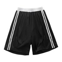 LULUIRON儿童夏季拉条速干中裤运动短裤篮球裤帅气潮服 黑色 130