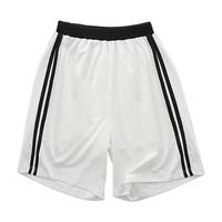 LULUIRON儿童夏季拉条速干中裤运动短裤篮球裤帅气潮服 白色 140