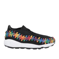 今日必买、限新用户：NIKE Air Footscape Woven男款编织休闲鞋 Rainbow黑彩虹配色