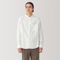 無印良品 MUJI 男式 法兰绒 立领长袖衬衫 休闲