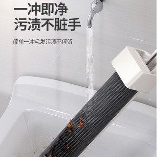 妙洁悠白地拖 加大33cm胶棉拖把 吸水海绵拖把墩布家用免手洗懒人拖把 拖把1把（共2个拖把头）
