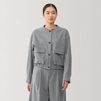 MUJI無印良品 女式弹力起毛开衫式夹克