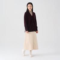 無印良品 MUJI 无印良品 女式 羊毛羊绒 宽版开衫 女士长袖