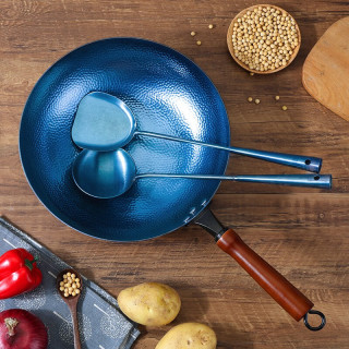 年货大集：阎铁匠 章丘铁锅 已开锅送锅铲锅勺锅盖 32CM