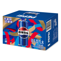 百事 可乐碳酸饮料 汽水 细长罐礼盒装 330ml*20罐