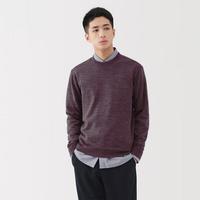 無印良品 MUJI 男式 羊毛可水洗高针距圆领毛衣