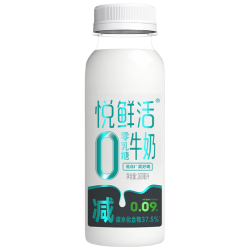 悦鲜活 0乳糖鲜牛奶 260ml*4瓶 低温巴氏 低GI 原生高钙