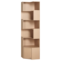 林氏家居转角书柜拐角书架一体靠墙置物架边柜角柜子RG2X方满系列 暖橡+灰|转角书柜