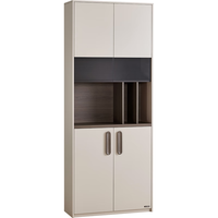 林氏家居书柜储物柜一体小户型客厅书架用方满系列RG1X 胡桃|0.8m常规书柜