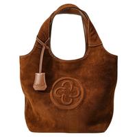 卡思乐女包MINI马甲软糯绒面羊皮棕色手提斜挎包冬慵懒小托特包