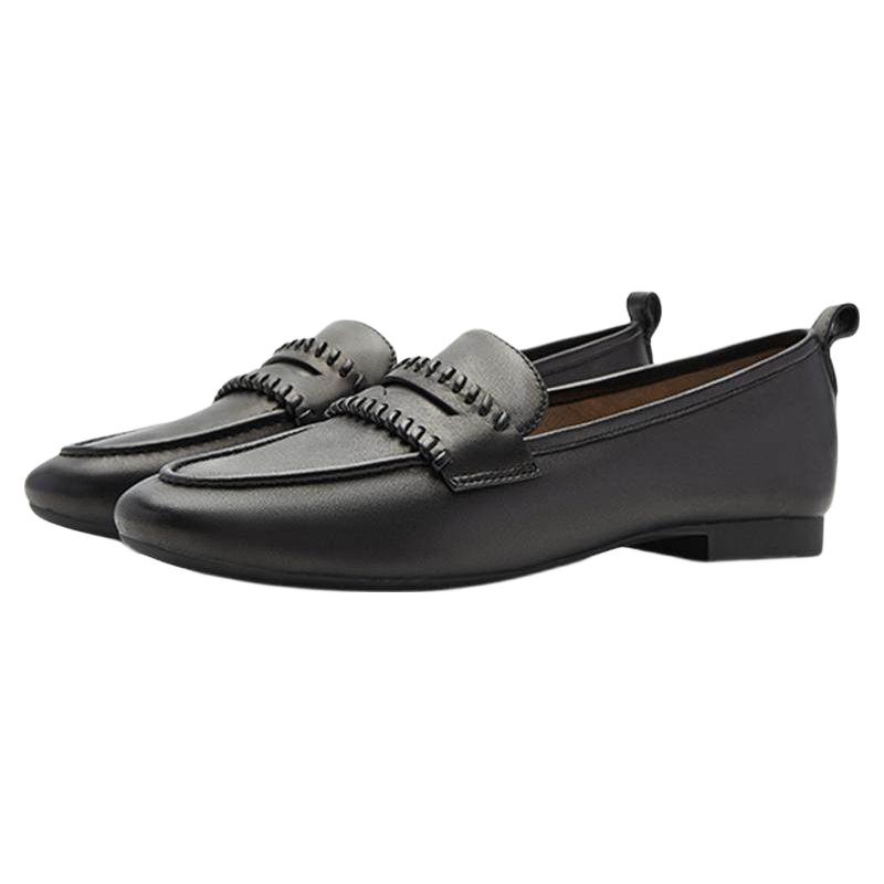 NINE WEST 玖熙真皮乐福鞋女士单鞋
