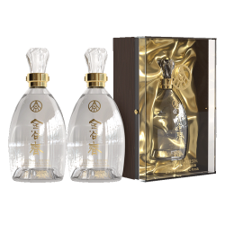 五粮浓香 五粮液股份出品 52度浓香型高度白酒 送礼 52度 500mL 2瓶 金谷春透明瓶送礼袋