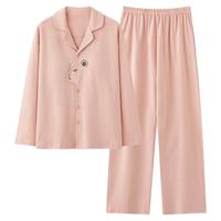 顶瓜瓜睡衣女生春秋季纯棉长袖开衫可爱甜美宽松加大码家居服套装