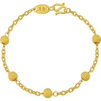 Chow Sang Sang 周生生 14727B 圆珠足金手链 17cm 7.2g