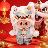 labubu娃衣一二三代拉布布拜年服圣诞树自嘲熊新年套装换装衣服