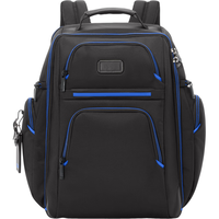 TUMI Alpha4男士双肩包经典升级商务公文背包 黑/电光蓝