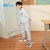 361°童装男童长袖针织套装儿童百搭秋季女童圆领运动套装 原色花灰/原色花灰 150cm