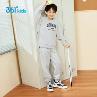 361°童装男童长袖针织套装儿童百搭秋季女童圆领运动套装 原色花灰/原色花灰 101cm