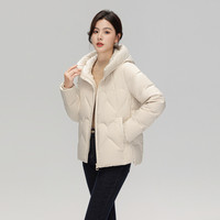 雪中飞2026秋冬女士短款羽绒服休闲简约大码时尚暖外套