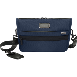TUMI Alpha4男士斜挎包经典升级商务斜挎包 海军蓝