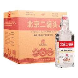 龍凤酒 龙凤北京二锅头清香型白酒光瓶口粮酒纯粮酿造北京特产自饮送礼 42度 500mL 6瓶 （整箱）