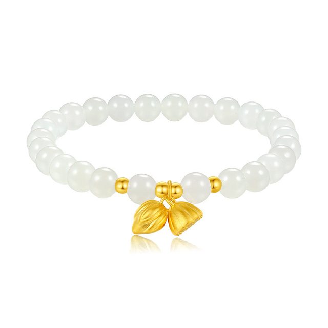 年货大集：谢瑞麟 黄金手链 荷花莲蓬花丝球手饰 女款X5131-X5132 X5131