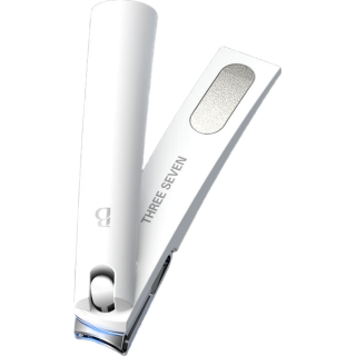 THREE SEVEN 韩国进口指甲刀 便携单个装 韩国进口钢刃（360°旋转指甲刀 黑白2色可选）