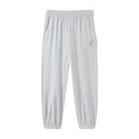 asics亚瑟士童装春夏季男女童舒适防蚊裤轻薄防晒裤百搭运动裤 1120浅灰色 150 cm
