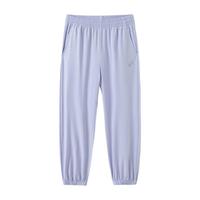 asics亚瑟士童装春夏季男女童舒适防蚊裤轻薄防晒裤百搭运动裤 508粉紫 150 cm