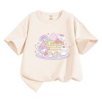 班尼路童装男童夏季裤子儿童薄款凉感防蚊裤中大童纯棉短袖T恤 杏/TB甜品聚会