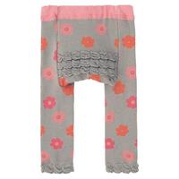 千趣会 SENSHUKAI童装男童女童裤子春秋季长裤加裆弹力宝宝屁屁爬爬裤儿童裤子 灰色碎花 80 /90cm