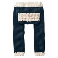 千趣会 SENSHUKAI童装男童女童裤子春秋季长裤加裆弹力宝宝屁屁爬爬裤儿童裤子 黑色荷叶边 80 /90cm