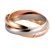Cartier TRINITY系列 B4086100 中性三圈圆环18K金戒指