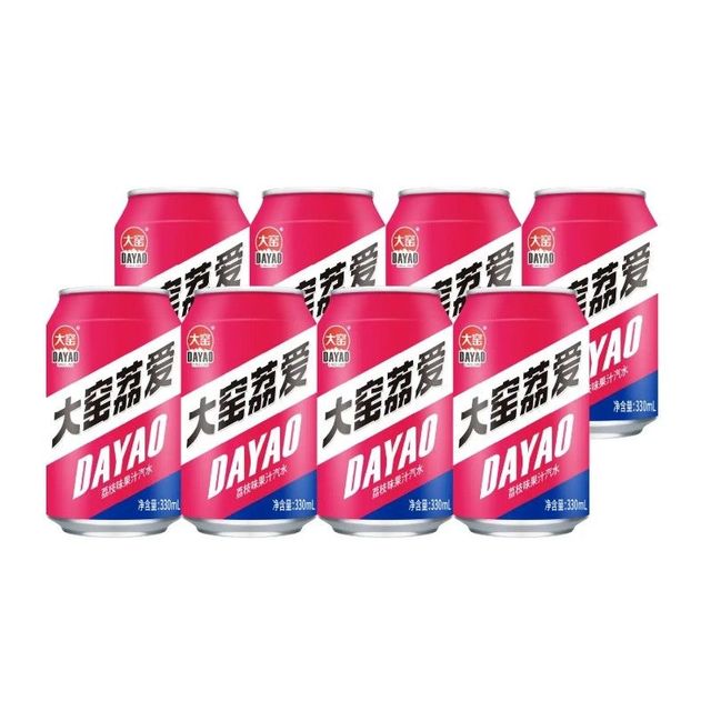 大窑 果汁汽水 荔爱碳酸饮料330ml*8罐
